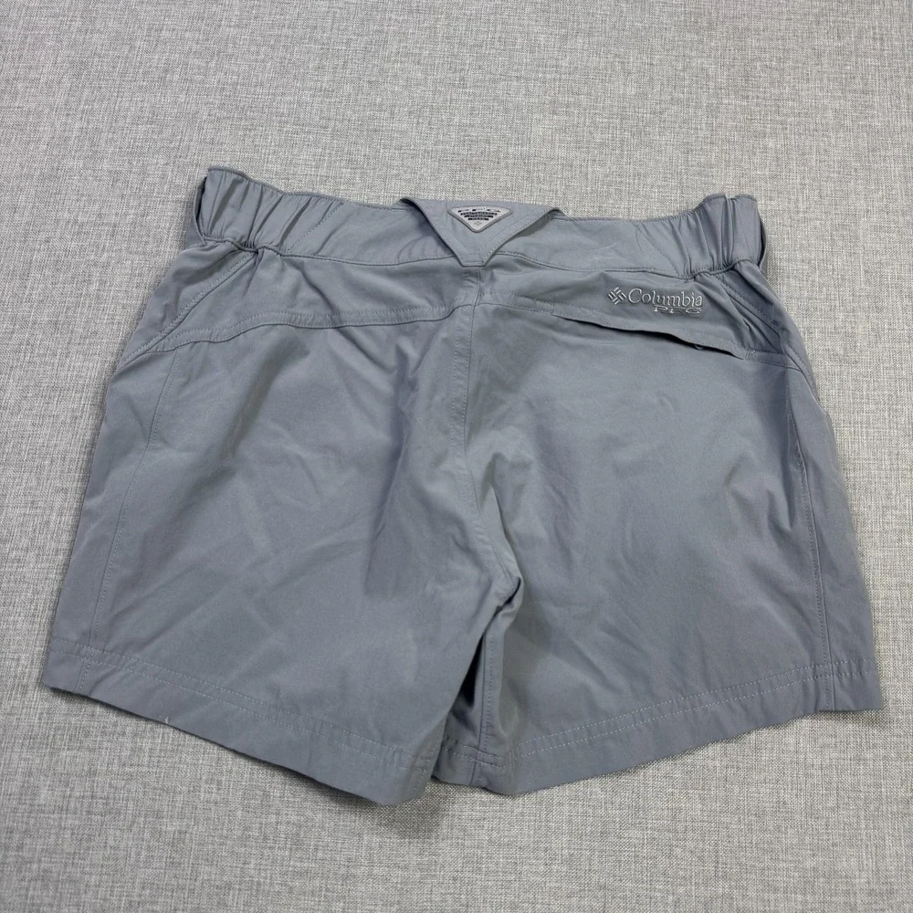Columbia PFG Fishing Skimmer Shorts Womens 2 Gray Waist Flat Front 5